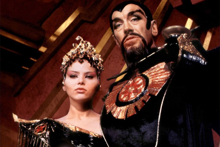 Ornella Muti and Max Von Sydow in <em>Flash Gordon</em>