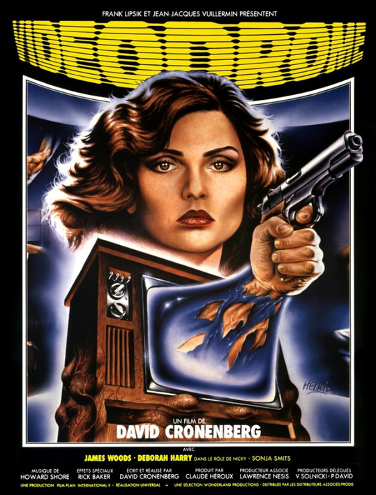 Theatrical one-sheet poster advertising <em>Videodrome</em> (Cronenberg, 1983)